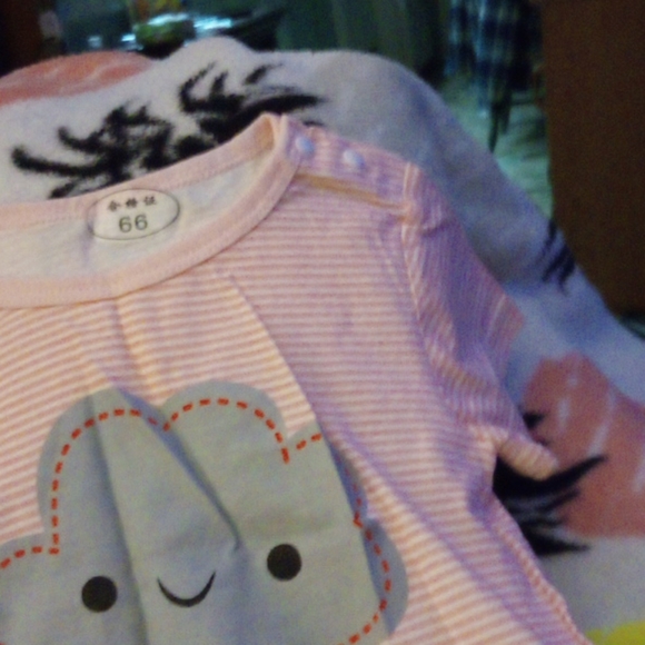 Orange and white striped romper - Picture 3 of 4